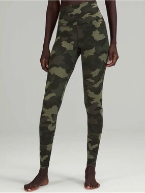 lululemon athletica Olive & Dark Green Camo High-Rise Leggings